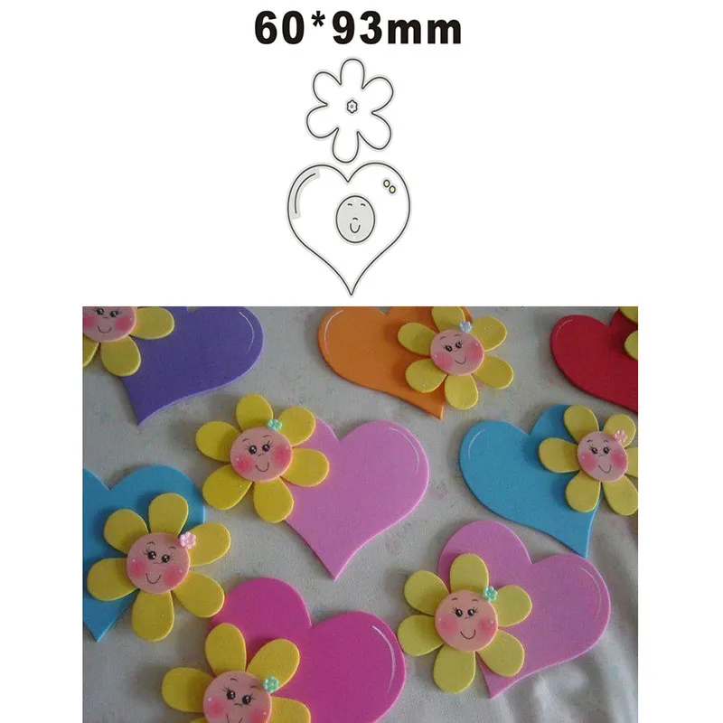 Metal Cutting Dies Stencils Flower Heart for DIY Scrapbooking Decorative Embossing DIY Paper Card Making