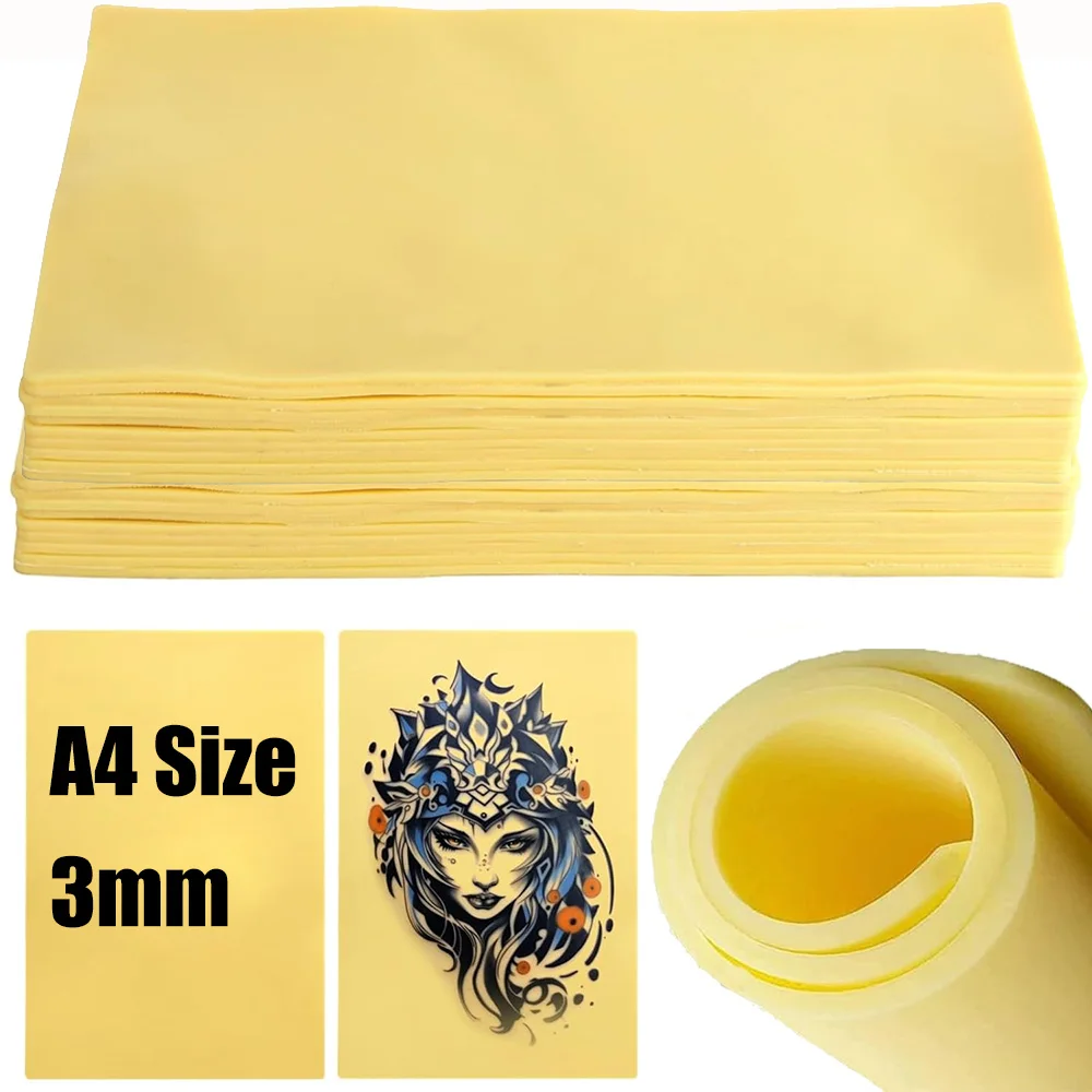 

Tattoo Practice Skin Double Sides 3mm/1mm Thick Tattoo Fake Skin Permanent Makeup Training Skin for Body Art Tattoo Accessories