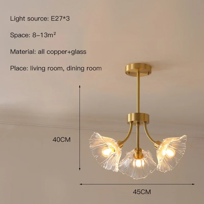 Nordic glazen plafondlamp Moderne bloem hanglamp Hal Gangpad Gang Slaapkamer Keuken Restaurant Woonkamer kroonluchters