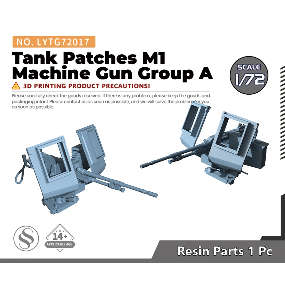 

Yao's Studio LYTG017 1/72 Model Upgrade Parts US M1 Tank M240 7.62 Machine Gun WWII WAR GAMES