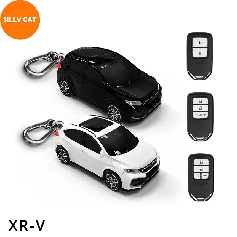 

Car Shape Car Key Fob Case Cover Bag Protect Suit For HONDA XRV Vezel Key Cover Case Accord Civic Fit Jazz CRV HRV City Odyssey