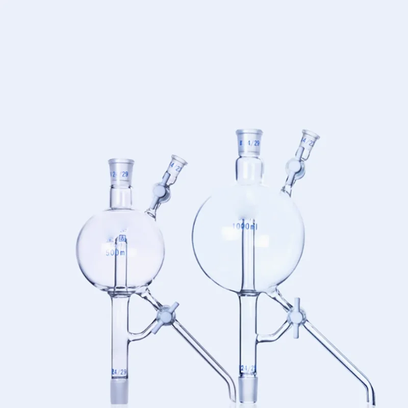 High borosilicate glass solvent distillation head PTFE throttle door 250/500/1000ml/24*24*14