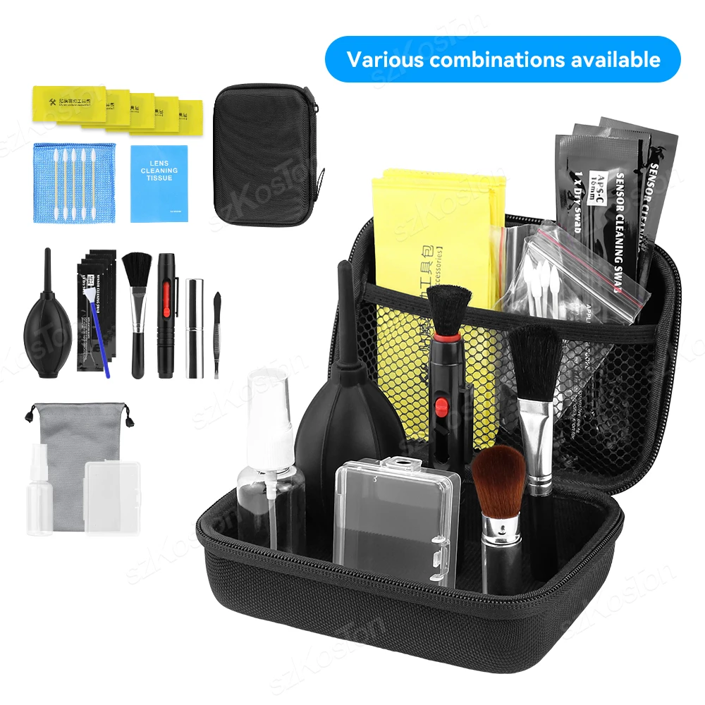 Professional DSLR Camera Cleaning Kit with Cleaning Swabs Microfiber Cloths Camera Cleaning Pen for Camera Lens Optical Lens