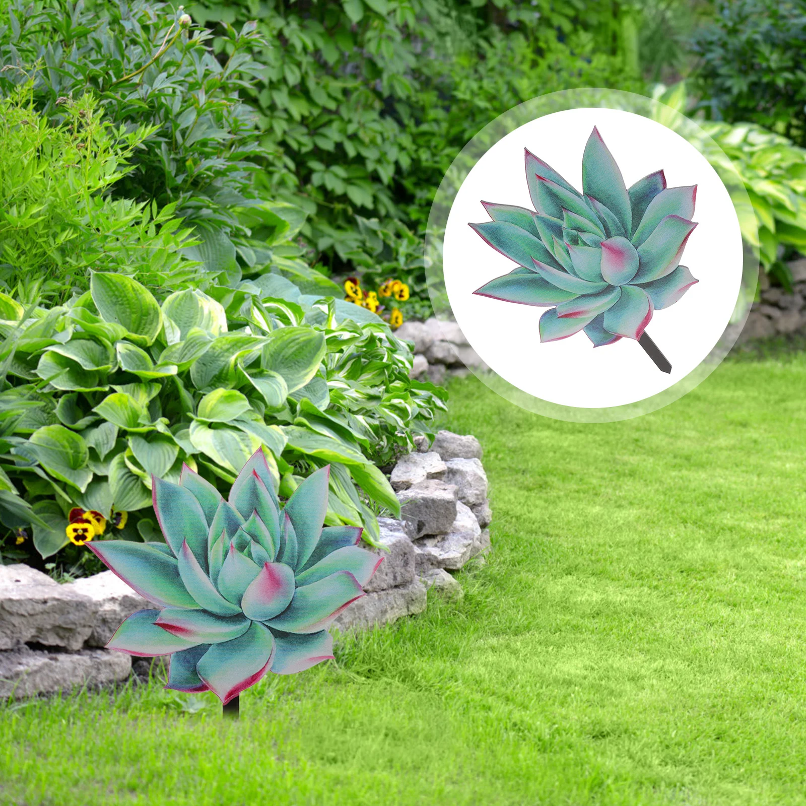 

Outdoor Succulent Garden Stake Sturdy Acrylic Material for Lawn Yard Decorative Insert Gardening Craft Decoration