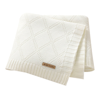 Newborn Baby Swaddle Wrap Blankets for Stroller 90*70cm Knitted Infant Boys & Girls Solid Receiving Blanket Toddler Throw Quilts