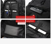 50L 80L Men's Large Travel Backpack, Separate Shoe Compartment Waterproof Business Backpack Outdoor Sports Black Storage Bag 5