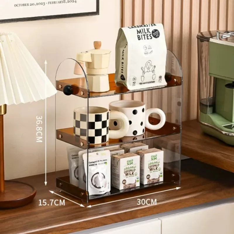 Acrylic Skincare Storage Rack Remote Remote Sunglasses 3 Tier Display Shelf Vendor Booth Akcesoria Do Pokoju Home Organizers