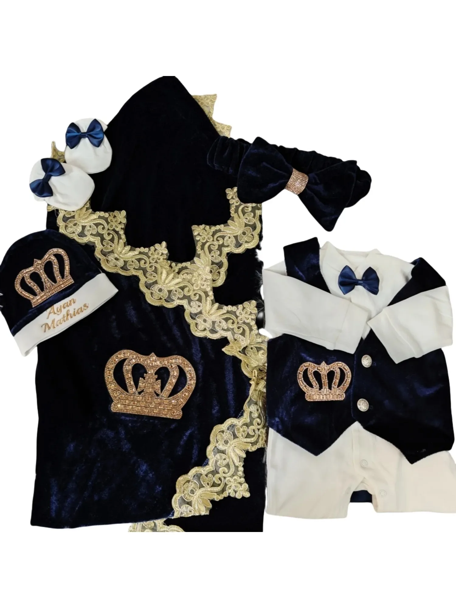 baby-boy-dark-blue-gold-crown-tuxedo-set-full-outfit-with-name-embroidery