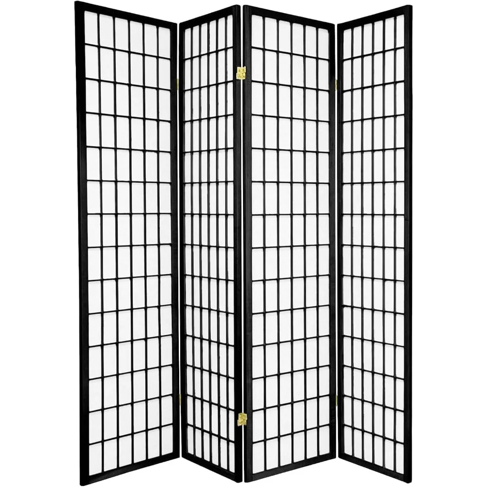 

4 Panels Room Divider - Portable & Foldable Freestanding Room Privacy Screen - 6ft Tall Shoji Style Dressing Screen - Temporary