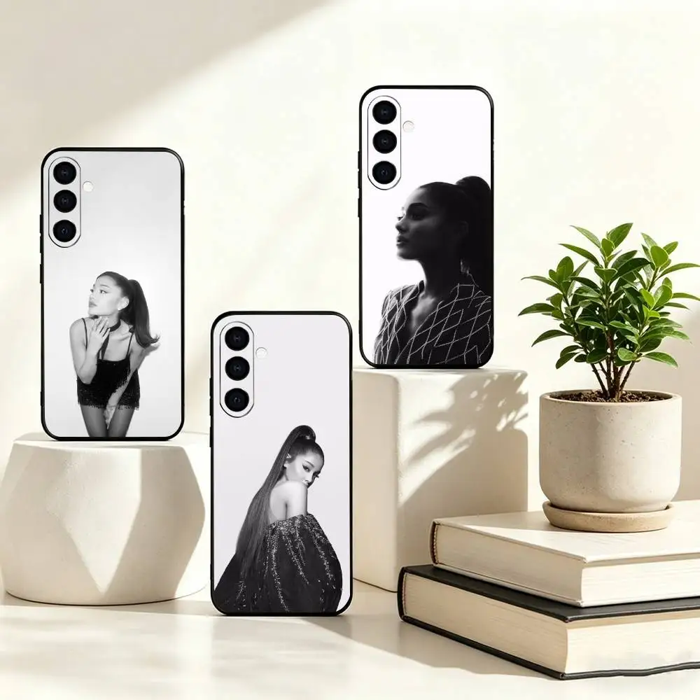 S-Singer A-Ariana Grande Phone Case For Samsung Galaxy A73,A72,A71,A70,A53,A52,A51,Others Soft Black Cover