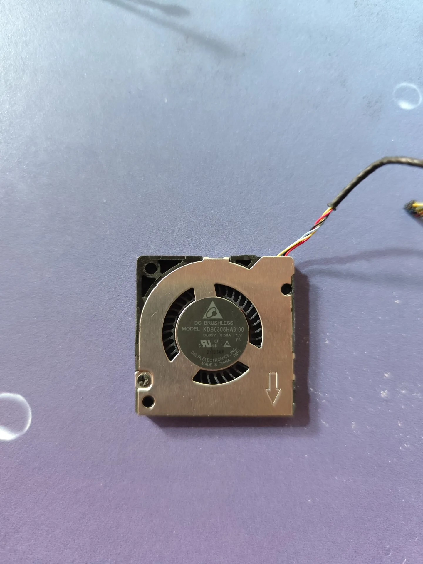 Original KDB0305HA3-00 5V 0.50A 3003 4-wire ultra-thin micro cooling fan