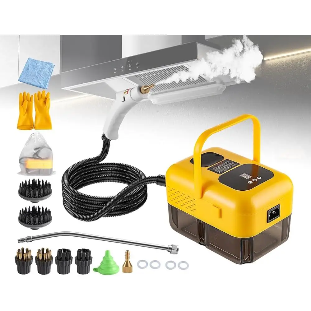 Handheld Steam Cleaner 2500W High Pressure Steamer Multi-Surface Cleaning Grout Tile Car Home Upholstery with 15 Accessories