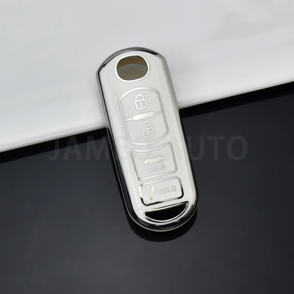 4 Buttons TPU Car Key Case Cover Shell Fob for Mazda Atenza Axela 2 3 6 Demio BL BM GJ CX-5 CX5 CX-3 CX7 CX-9 CX30 Protector