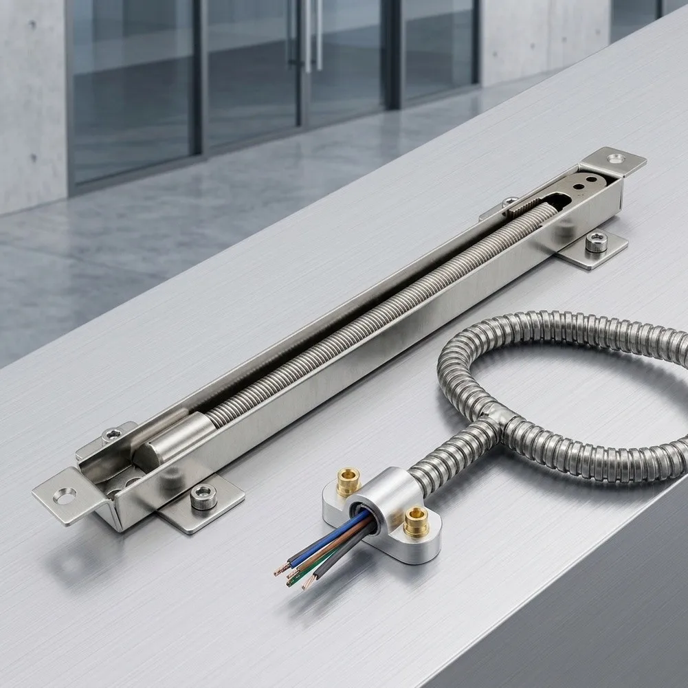 1 Piece Stainless Steel Concealed Door Cord Protector Loop 300mm Cable Guide For Electronic Lock And Intercom System Hardware