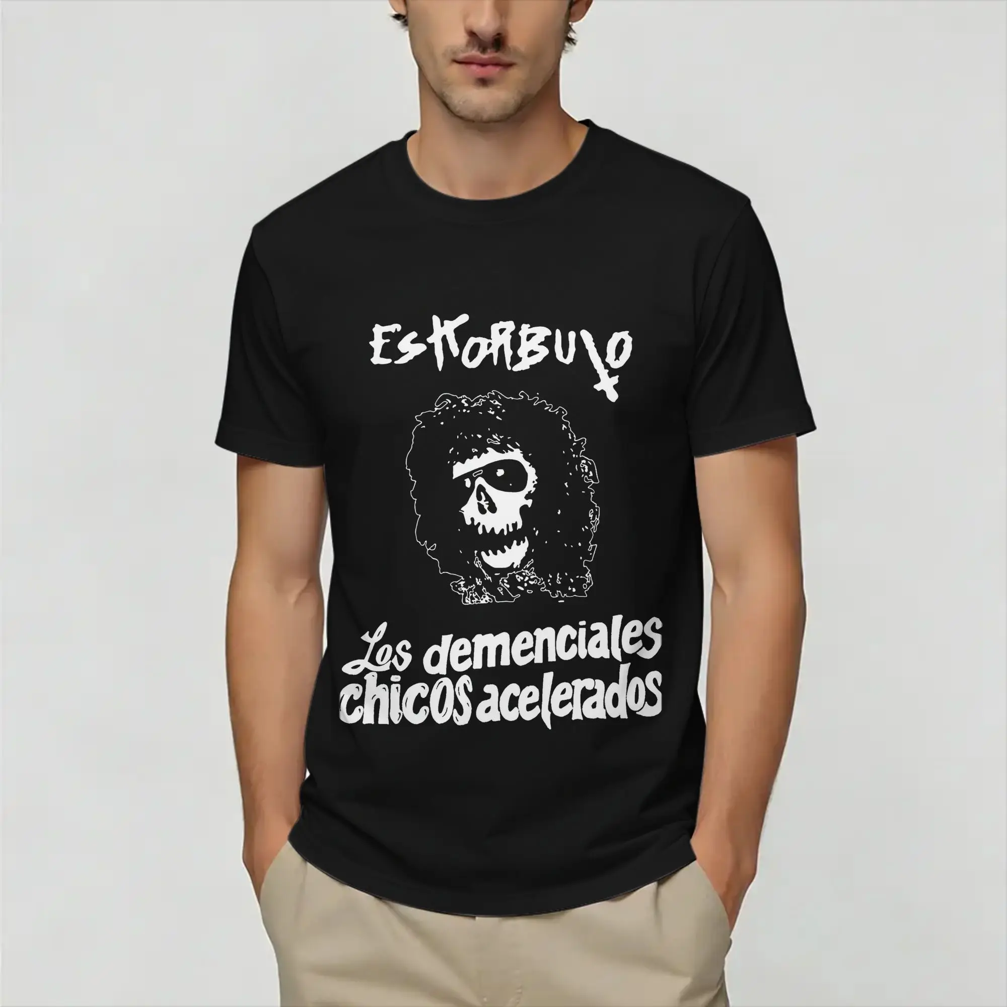 Camiseta Eskorbuto Maldito, Camisetas Retro de Verano para Hombre, Camisetas Hipster de Algodón con Cuello Redondo, Camisetas de Talla Grande, Camiseta Urbana de Manga Corta