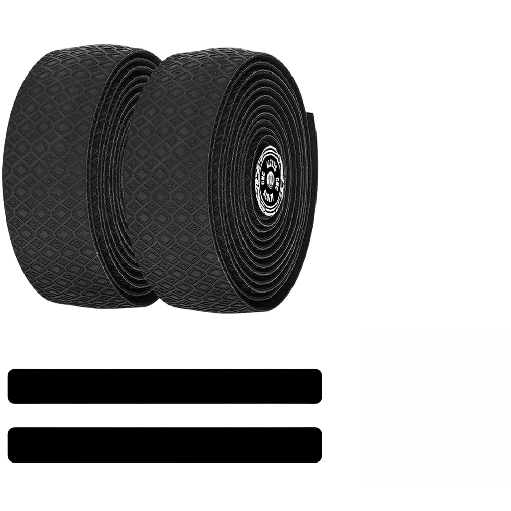 

Road Bike Handlebar Tape Set With Bar Ends Anti Slip PU EVA Shock Absorbent Breathable 2150x30x3mm For Drop Bars