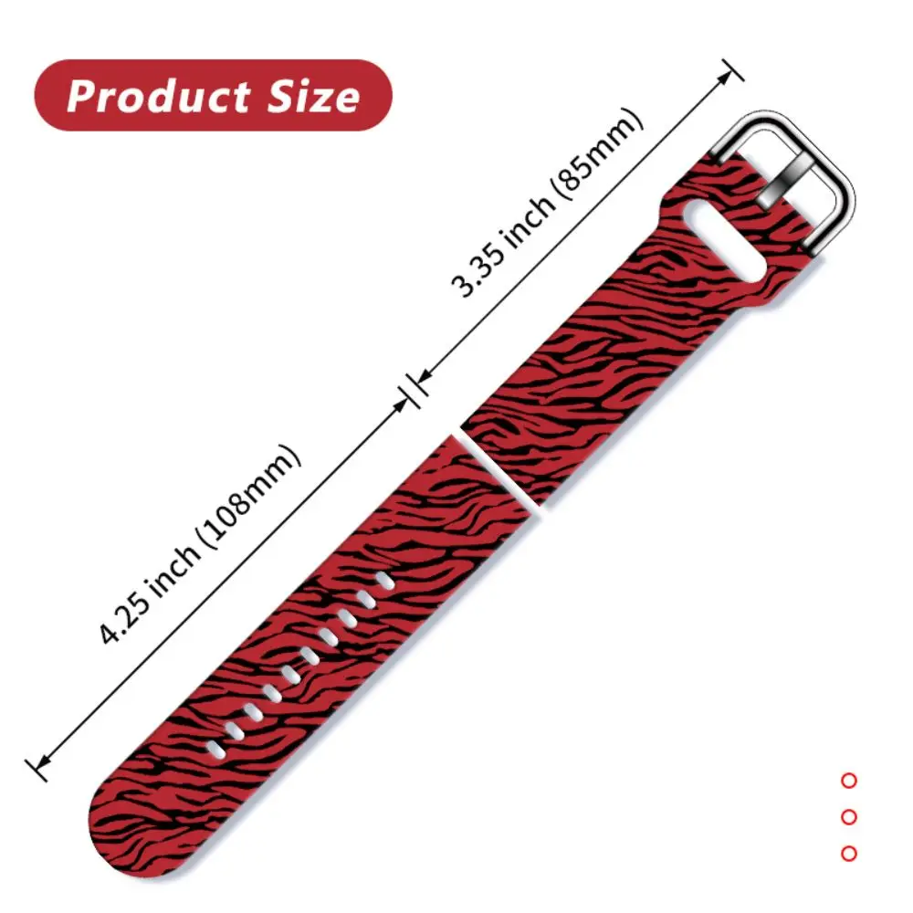 20mm Zebra Printed Watch Strap for Samsung Galaxy 6/5/4 40mm 44mm 6Classic 47mm Replaceable Bracelet for Amazfit Balance 45mm