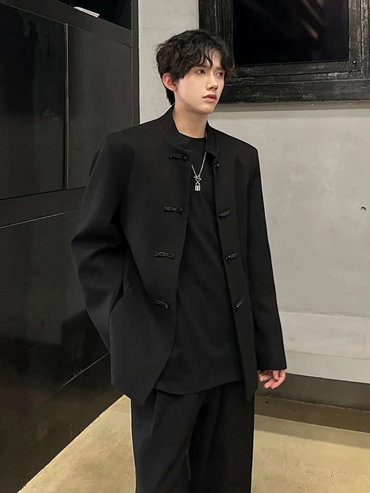 

New Chinese Sle Button up Stand Collar Casual Men's Suit Jaet Spring Autumn Trendy High End Feeling Haome Leisure Smal...