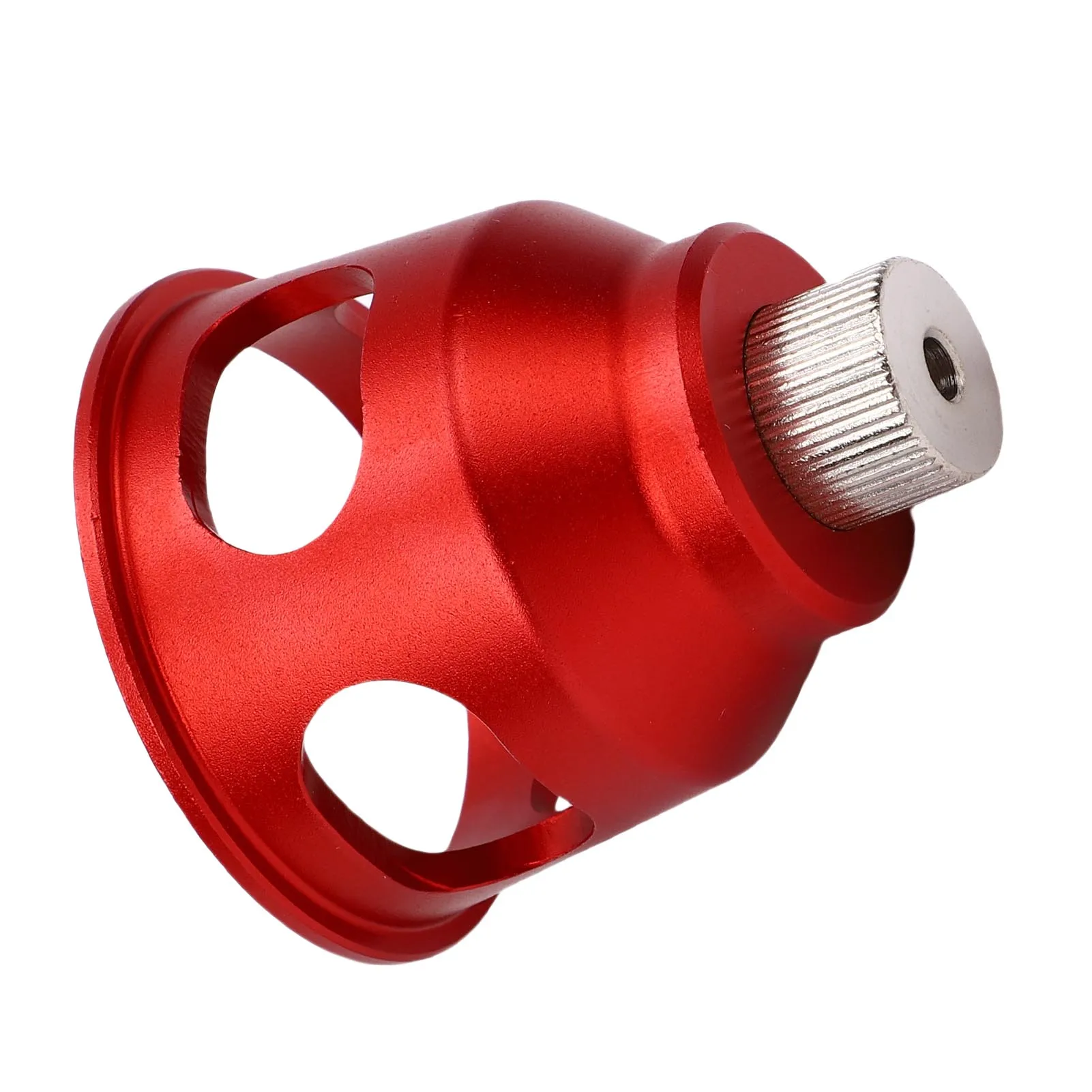 Vertikale Bohrerbefestigungen für die Holzbearbeitung, 90-Grad-Lochstanzer-Werkzeug aus Aluminiumlegierung mit 9-teiligen Bohrbuchsen für die Tischlerei, Rot