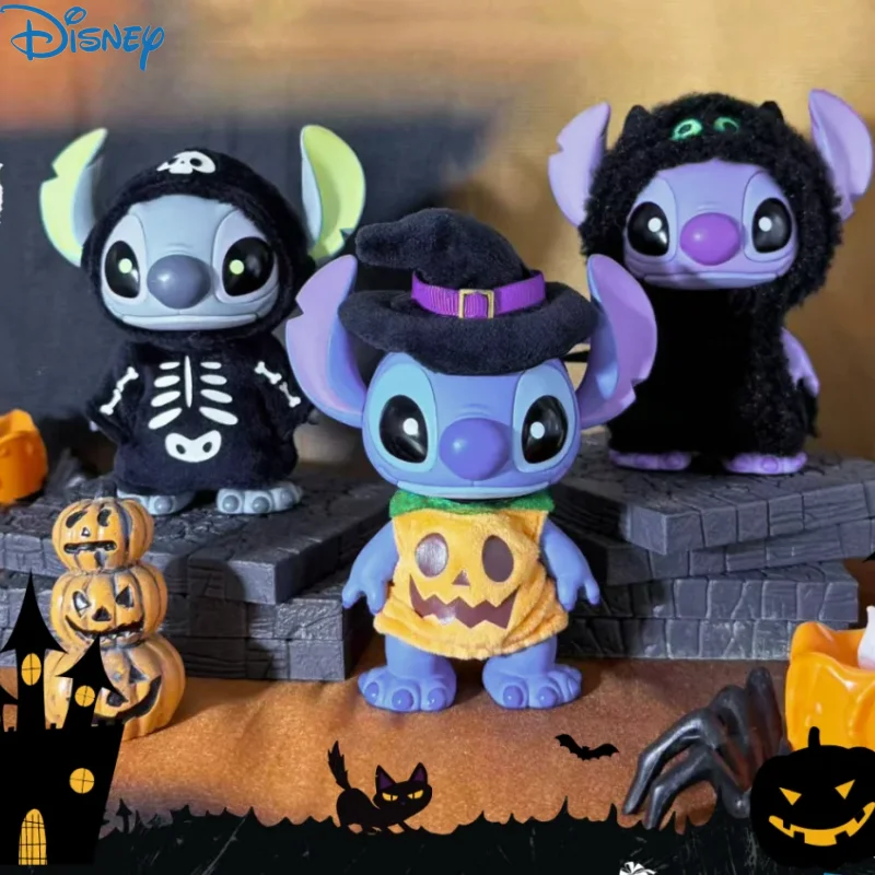Originale Halloween Stitch Zucca Mago Teschio Luminoso Anime trucco o scherzetto Figura Punto Modello Bambini Regalo di Halloween 2025