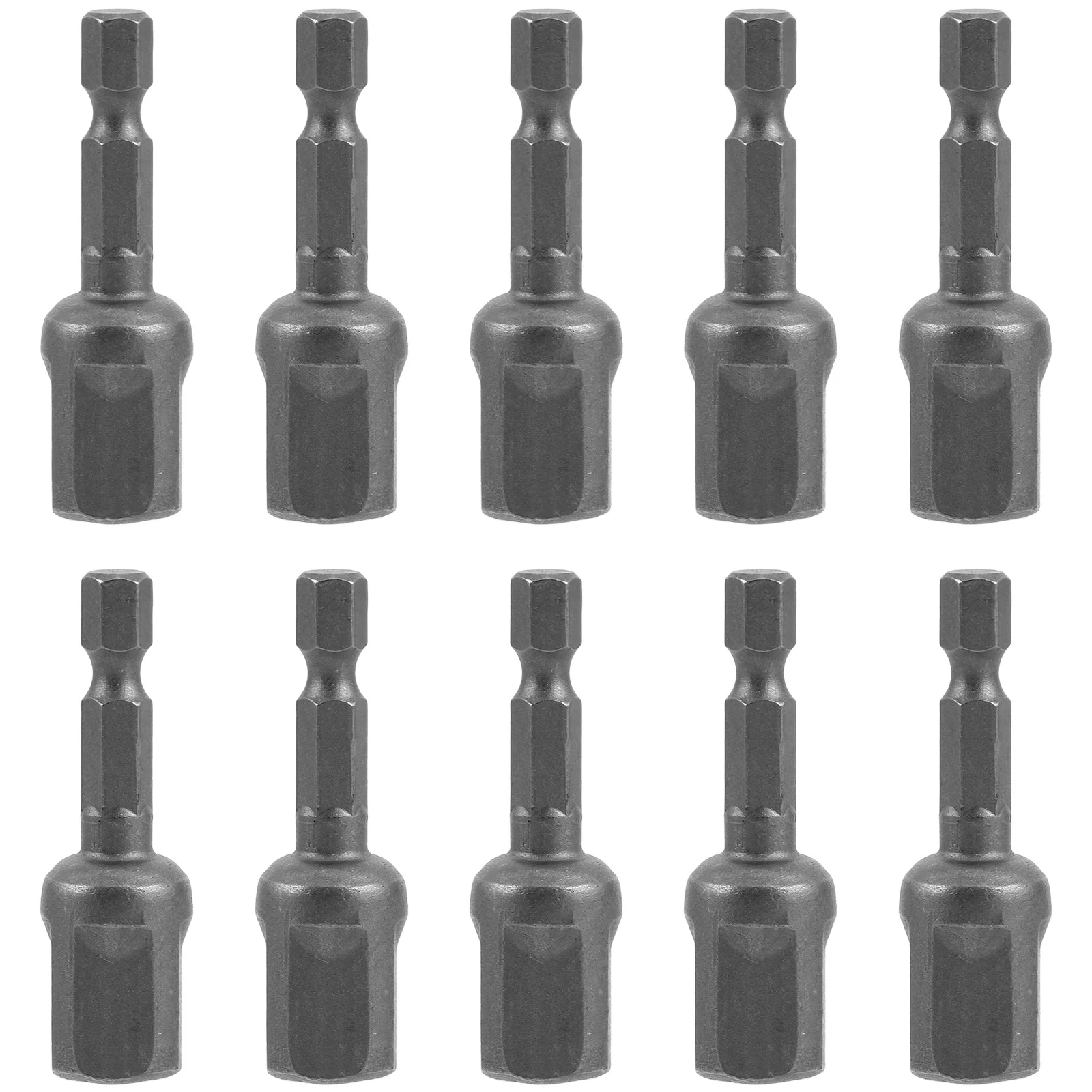 

10Pcs Impact Socket Adapter Shank to Square Drive Conversion Adapter for Drill Power Impact Driver Set Tool Extension