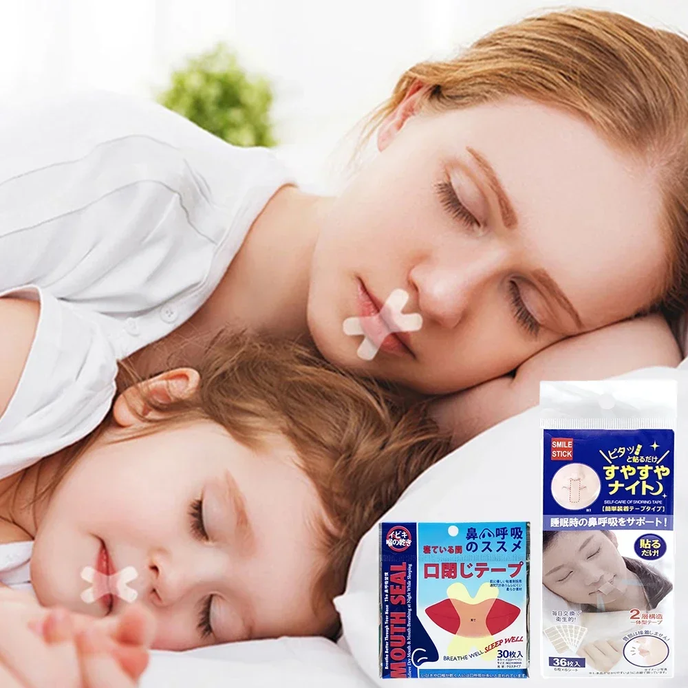 Anti Snoring Mouth Tape Sleep Aid Breathing Stopper Nose HealthCare Sticker Better Breath Nasal Strip Close Solution Night Patch