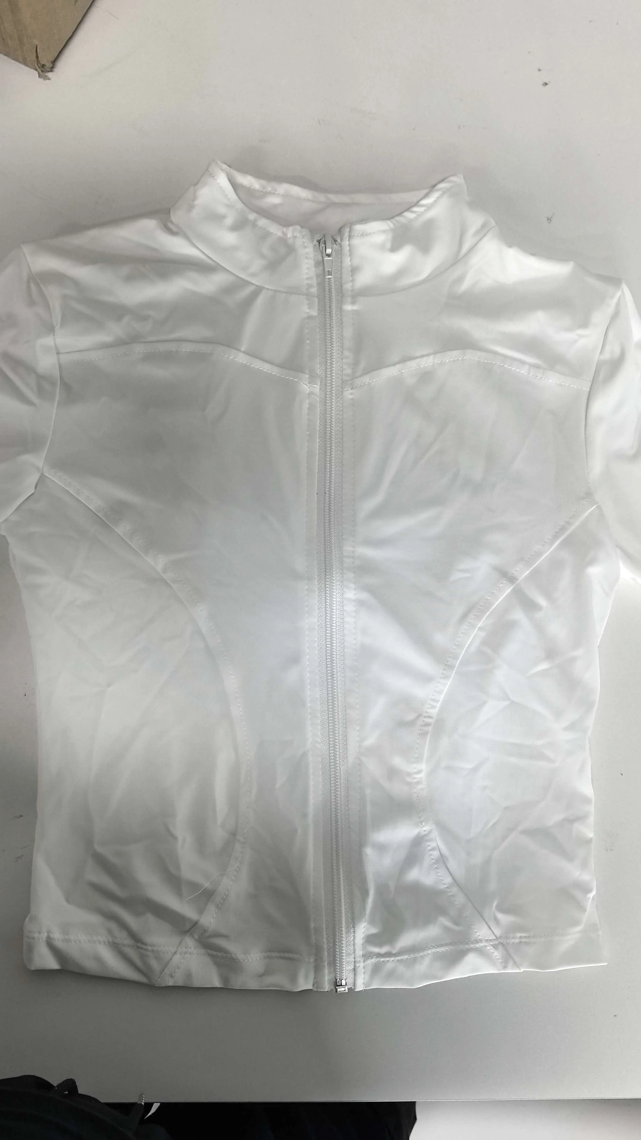 Frauen Sommer Schlank Yoga Tops Stehkragen Voll Zipper Kurzen Ärmeln Shirts Solide Workout Kleidung Gym Lauf Mäntel Dame Casual – Detail 17