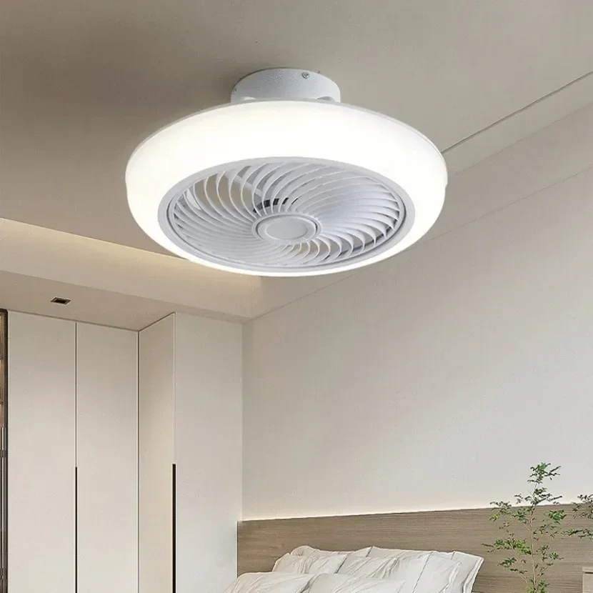 

Nordic LED Ceiling Fan Lights Silent Intelligent Remote Control APP Dimmable Fan Lights Bedroom Dining Room Home Ceiling Fan