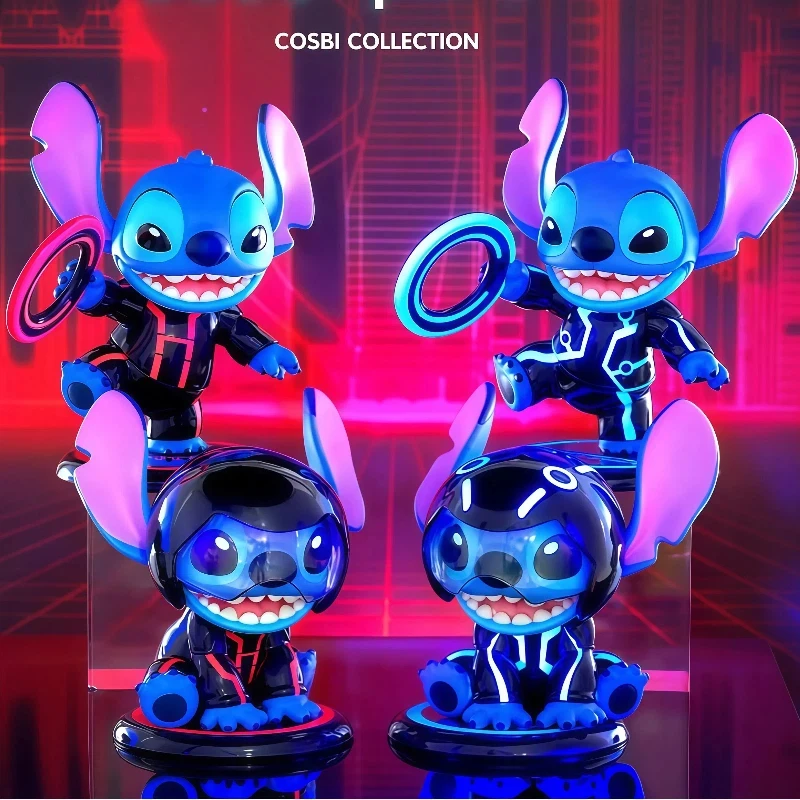 Hot Toys Stitch God Of War Crazy Cross Dressing Series Pvc Blind Box Cosbi Trendy Play Handmade Ornament Toy Gift