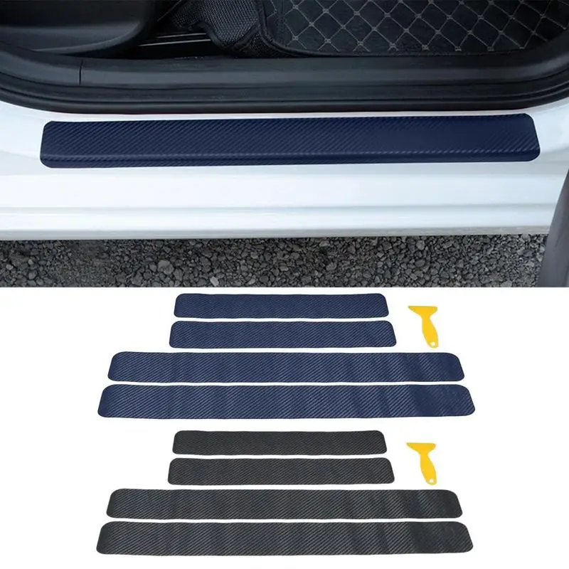 

Car Door Protector Strips Automobile Threshold Anti-Scratch Bumper Protector Anti-Collision Front And Rear Carbon fiber Strips