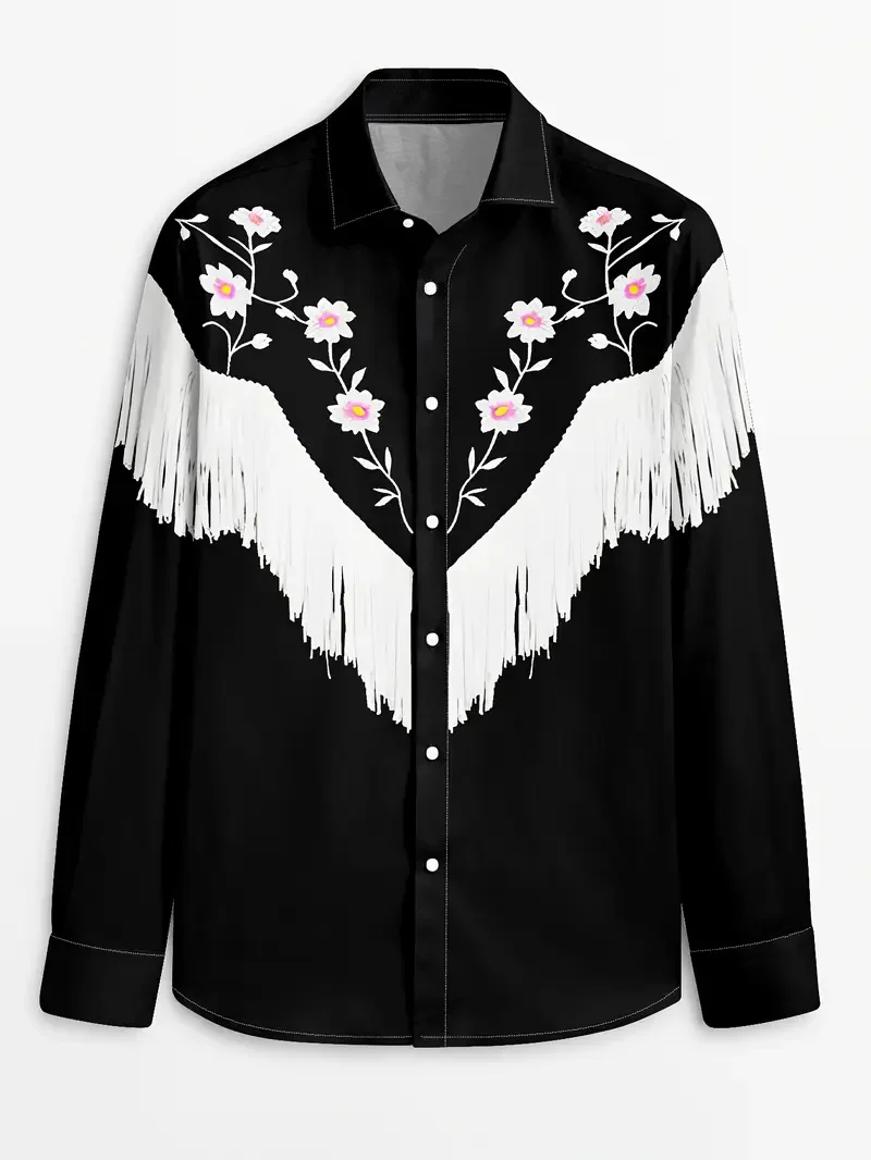 New Men's Fashion Button Long Sleeve Shirt Beach Casual Shirt High Quality Comfortable Fabric Top Shirt