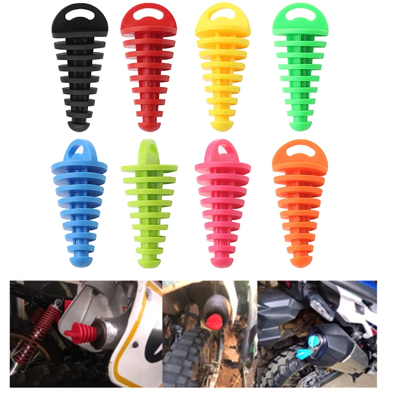 Motorcycle Exhaust Pipe Plug Silencer Wash Plug Pipe Protector Off-Road Motorcycle Tail Pipe Plug Mobile Sewage Silencer PVC