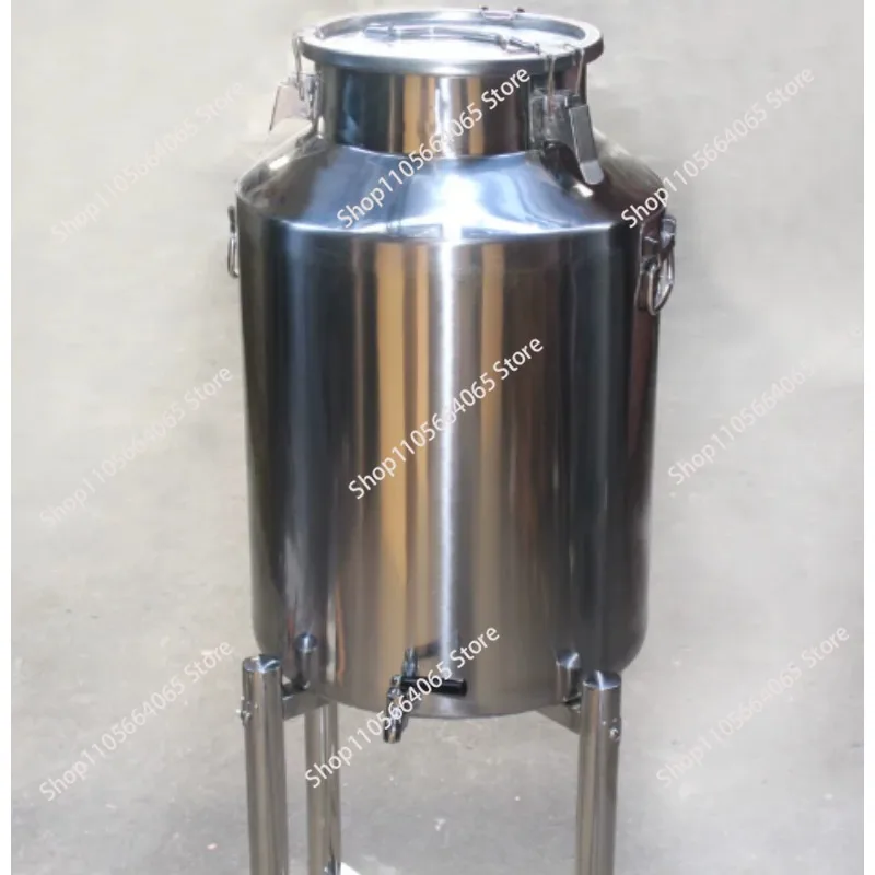 304 Stainless Steel Sealed Bucket Food Grade Rice Milk Peanut Oil Wine Storage Container Household Transport Pail