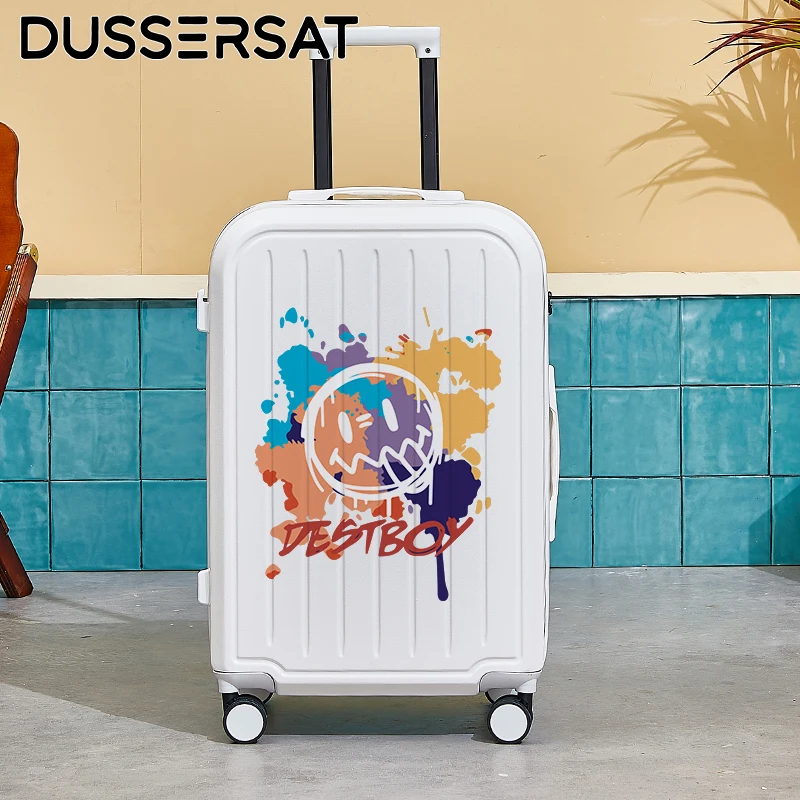 

Colorful Cartoon Printed Suitcase 20 22 24 26 28 Inch Lightweight Luggage with 360° Spinner Wheels for Airplane Travel