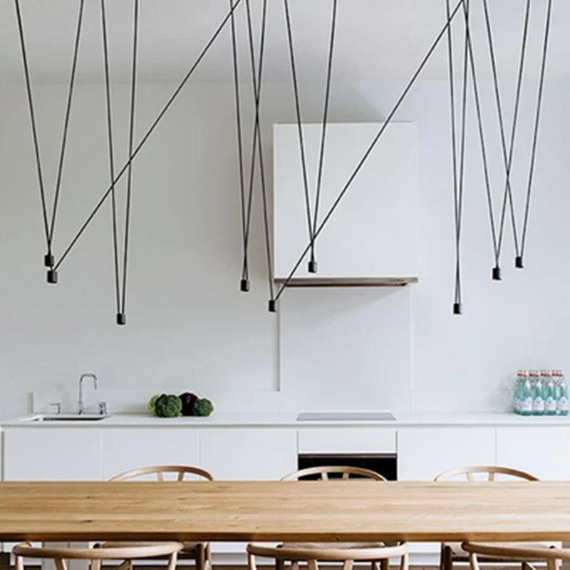 Match Unique Design Pendant Lamp Modern Simple Lights Decoration Geometric Light Vintage Mlinear Pendant Light For Kitchen Coffe