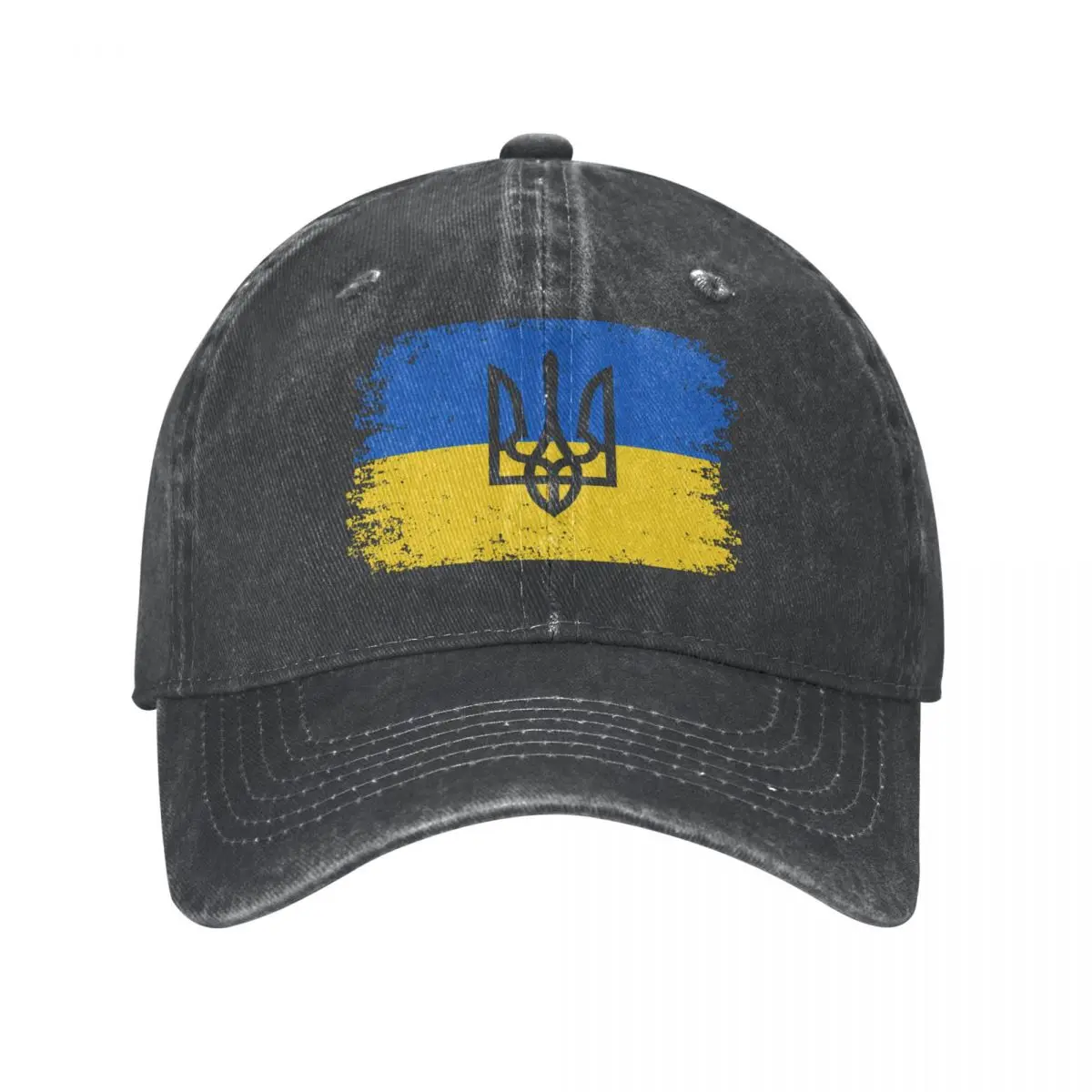 2022 New Ukraine Ukrainian National Flag Washed Baseball Caps Adjustable Cowboy Hat Bone Dad Cap Summer Autumn Vintage Casquette