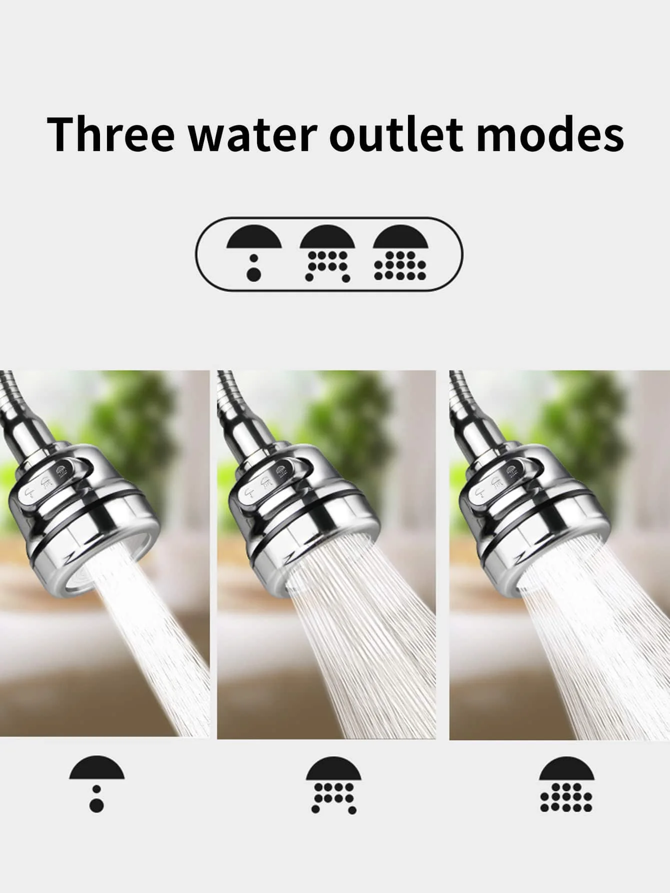 New Flexible Faucet Sprayer Turbo Flex 360 Sink Faucet Sprayer Jet Stream Faucet Extension Part Bathroom Kitchen Accessories - view 3