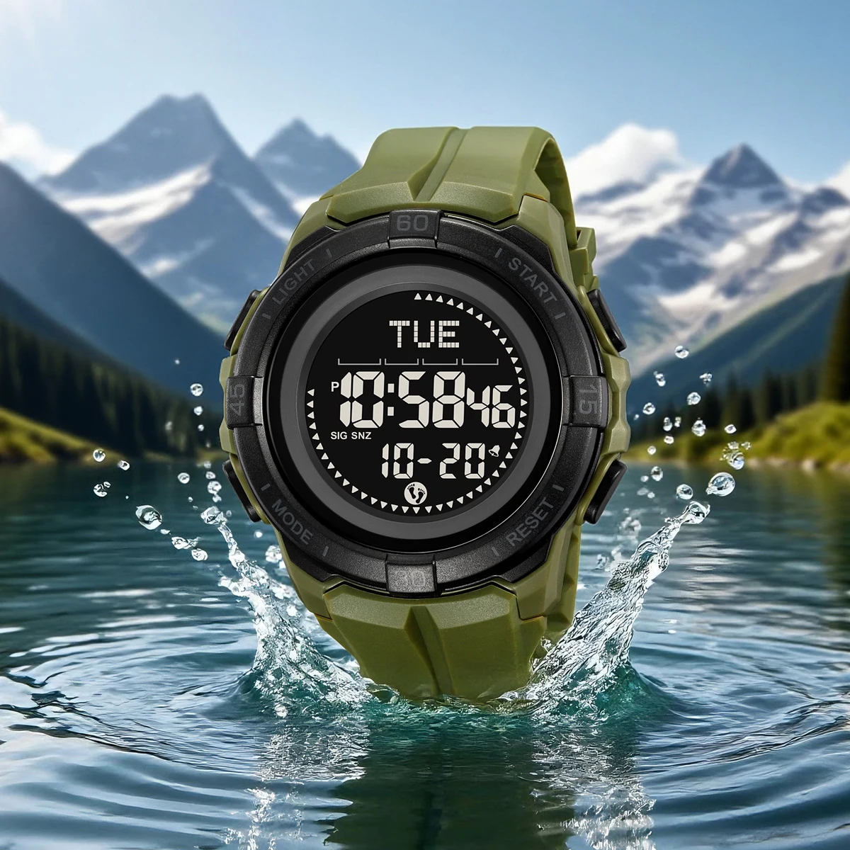 SKMEI Compass Calories Digital Watch 3D Pedometer Sports Wristwatches For Men Women Waterproof Data storage Electronics Watches