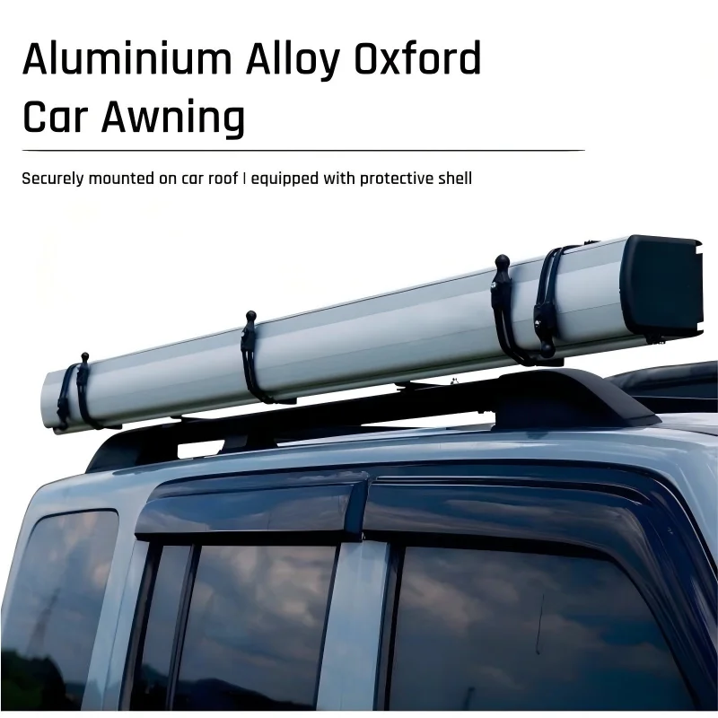 

Aluminum Alloy Shell Awning 420D Black Vinyl Canvas Tent with Reinforced and Thickened Aluminum Support Poles