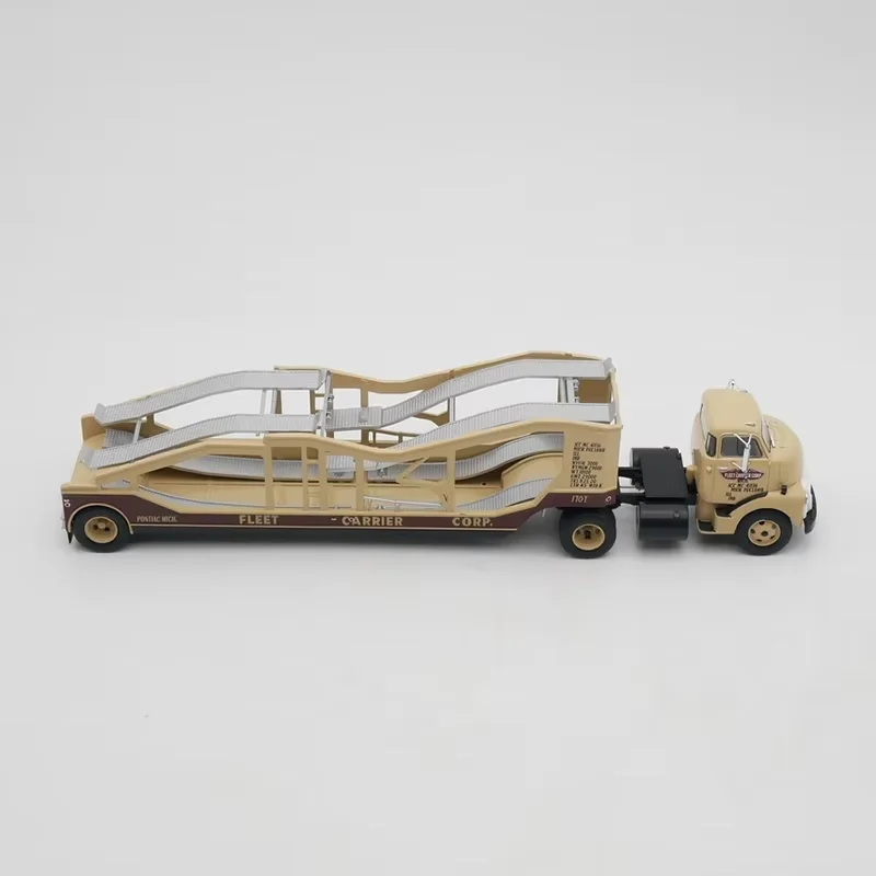 IXO Scala 1:43 GMC COE Carrier Rimorchio Modello di auto in lega Collezione statica Decorato Regali di festa Giocattoli