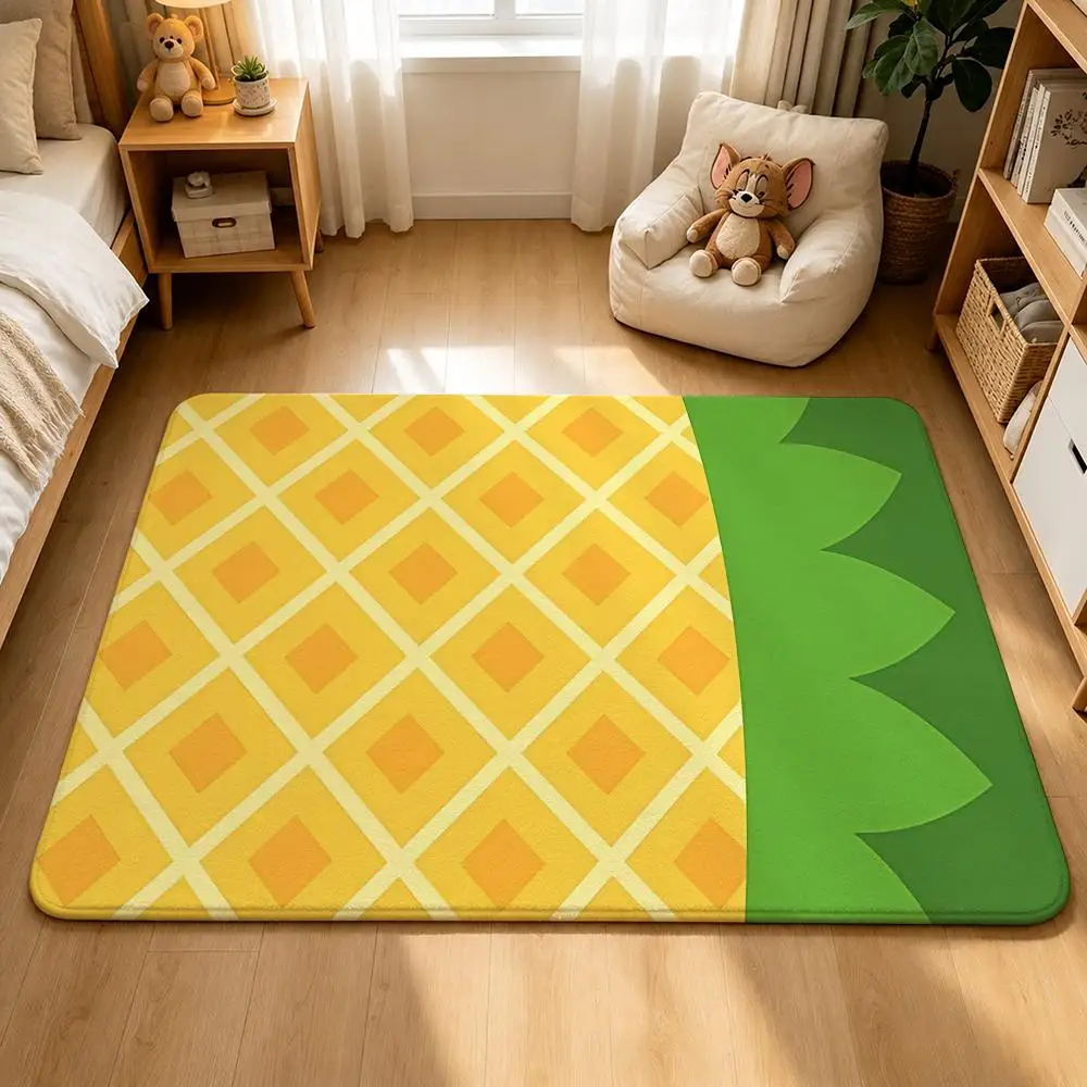 Art-Pineapple ArtS Floor Mat Shower Foot Mat, Bedside Carpet, Entrance Absorbent Doormat, Soft Non-Slip