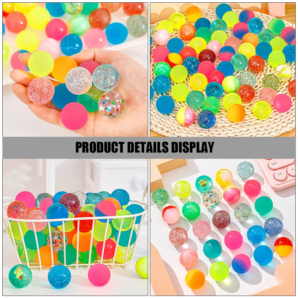24 Pcs Bouncy Balls Colored 25mm Elastic Kids Toys Party Decorations Round Rubber Ball Gifts for Children Playtime Fun
