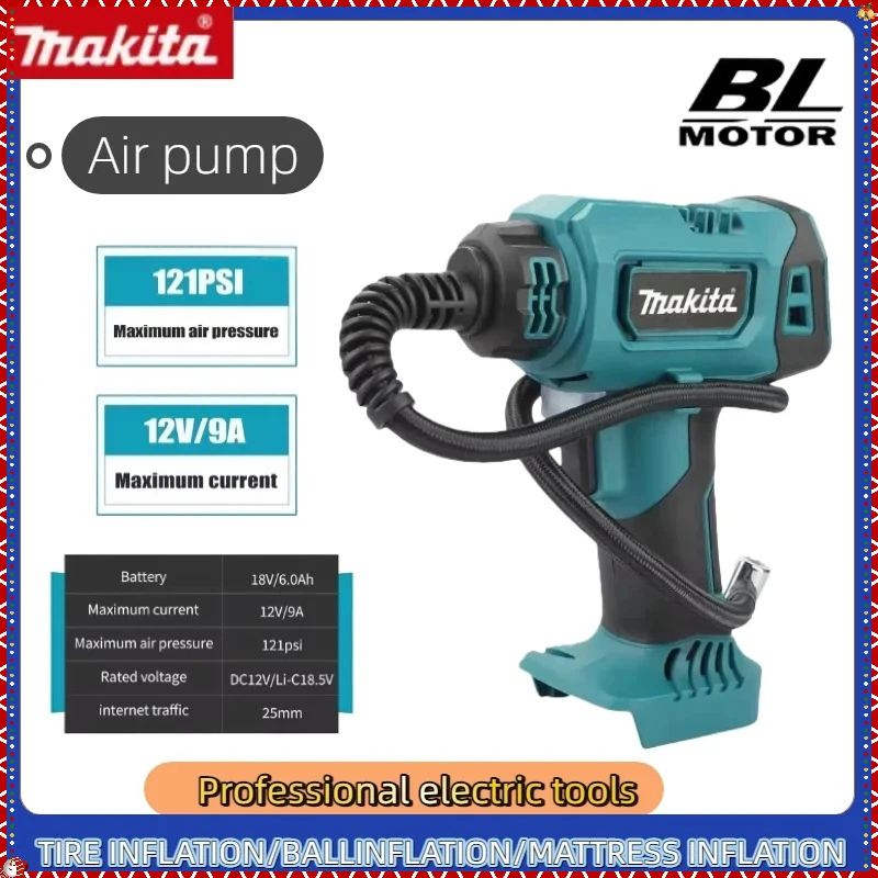 

Makita 18V Cordless Inflator Electric Air Pump Car Tire Handheld Air Compressor portable Automatic Car mounted air compressor