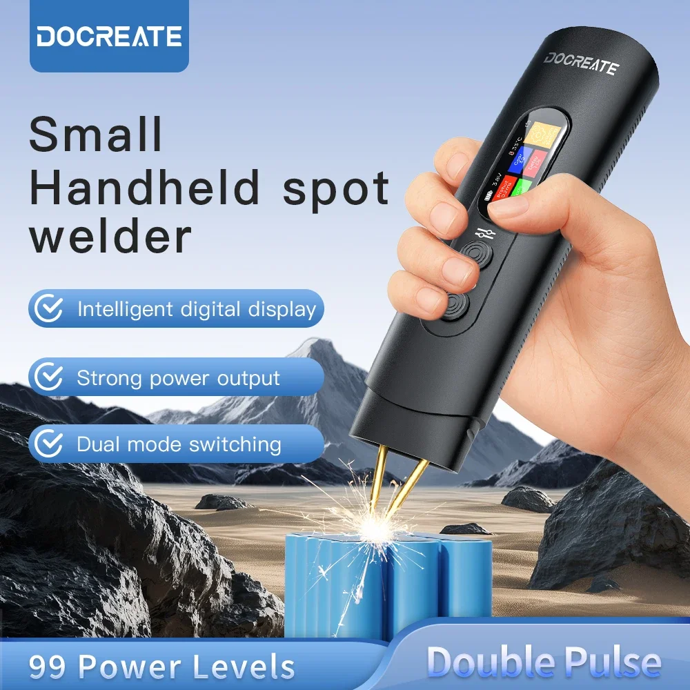 Handheld Spot Welding Machine Big Color Screen DIY household dual pulse adjustable portable battery nickel spot welding machine