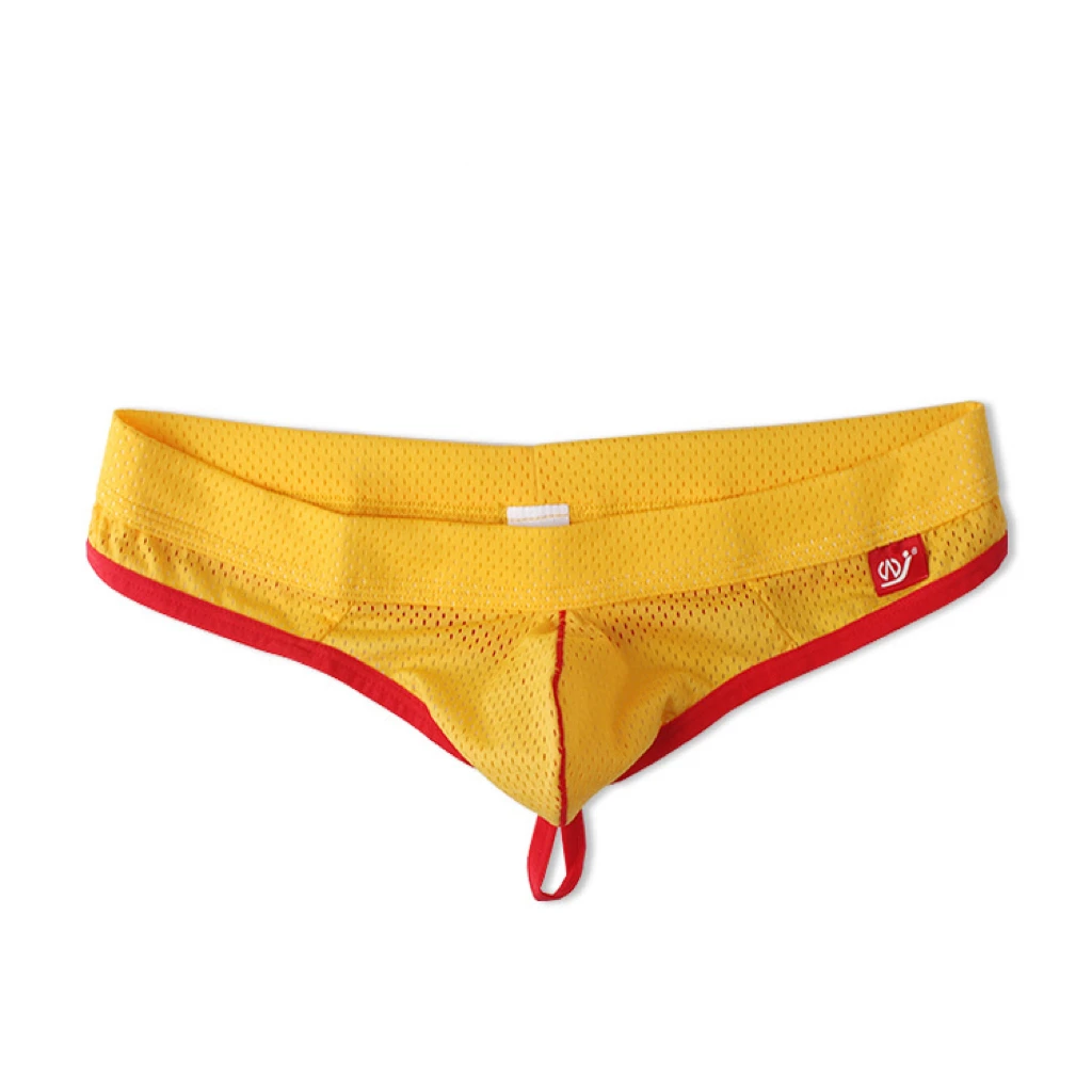 

1pc Breathable Men's Mesh U Convex Pouch Panties G-Strings Elastic Low Waist Thongs Briefs Shorts Man Underwear