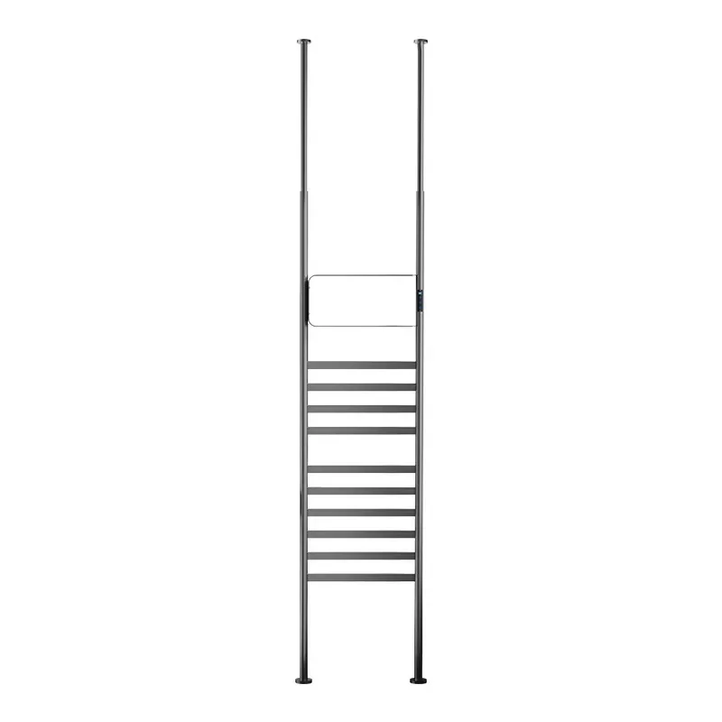

7038 floor-to-ceiling electric towel rack, intelligent heating and drying bathroom large storage rack