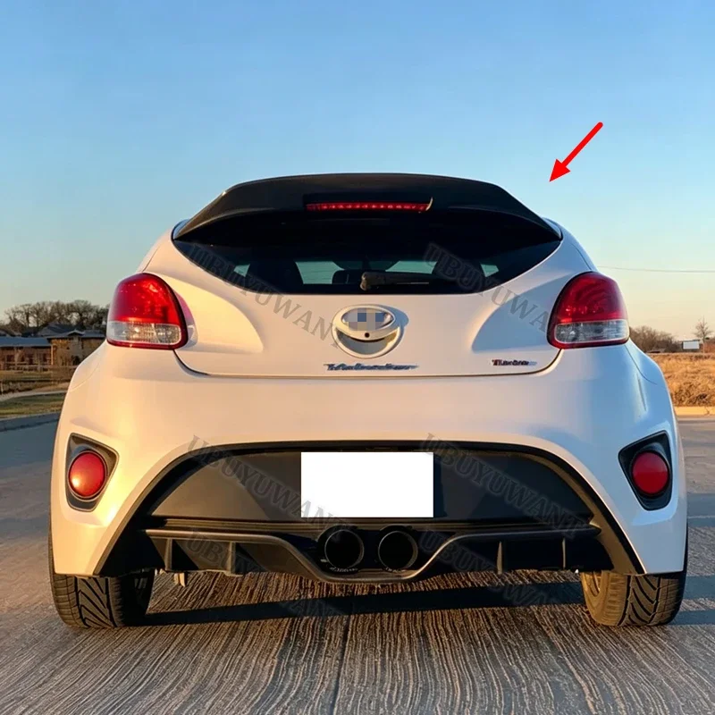 For Hyundai Veloster 2011-2016 Rear Trunk Lip Carbon Fiber Wing Spoiler Car Styling