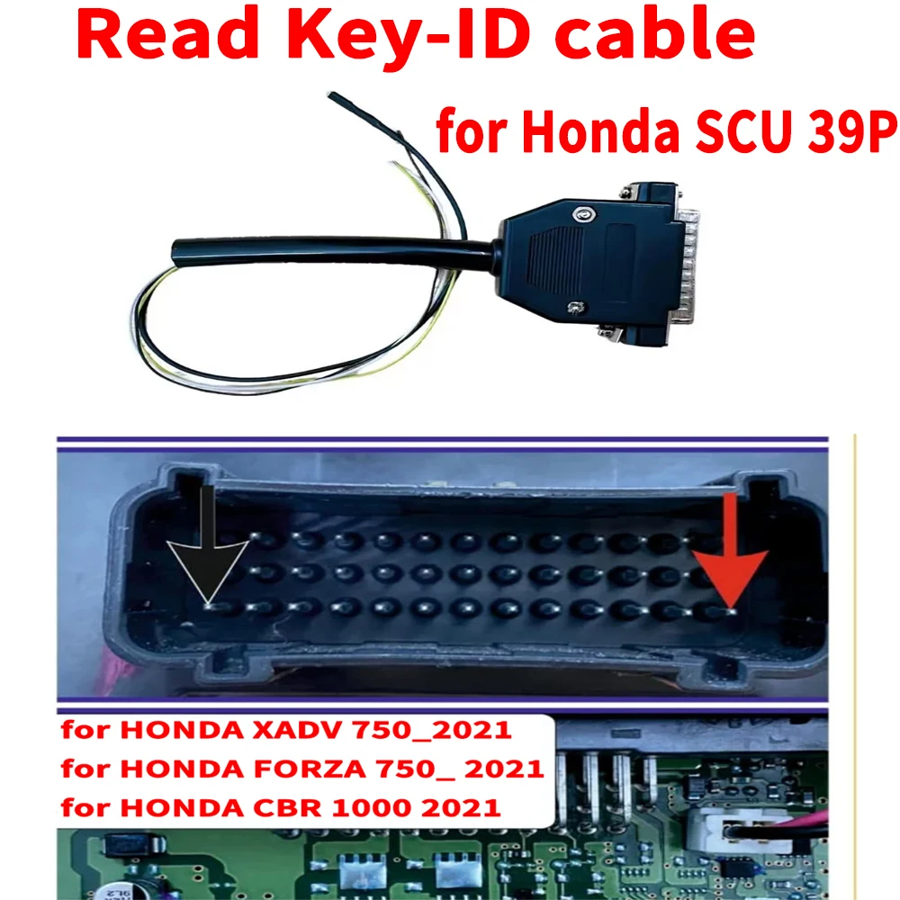 Motorcycle Connect Cable for Key-ID for Honda SCU 39P ECM-ID From ESL for Honda Forza 750 X-adv 750 CBR 1000RR