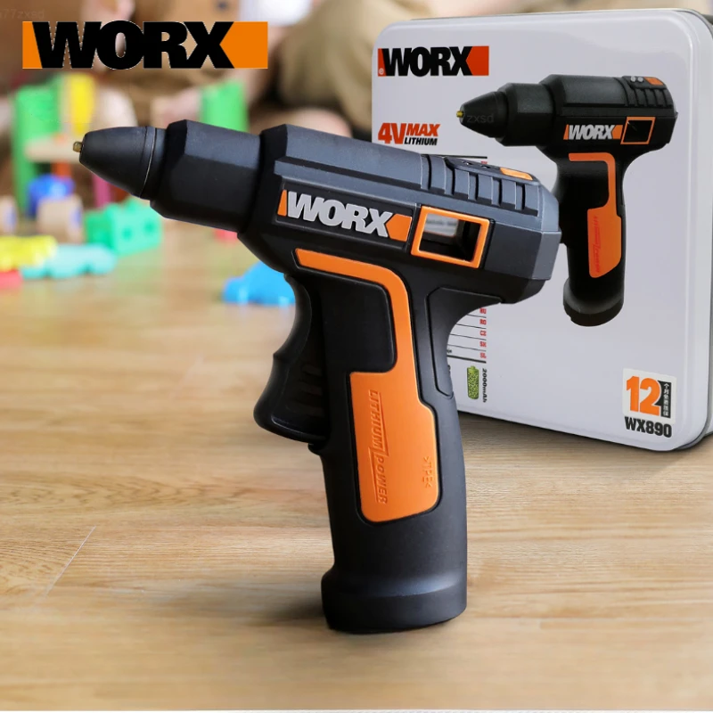 

Worx 4V Hot Melt Glue Gun WX890 Mini Industrial Guns Cordless Thermo Repair with 7mm Glue DIY Home Tool Special Stick Set Kit