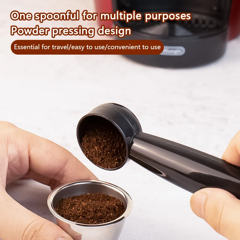 2 In 1 Coffee Spoon 7g Standard Measuring Spoon Dual-use Bean Scoop Powder Press Scoop Coffee Machine Accessories Kitchen Tools